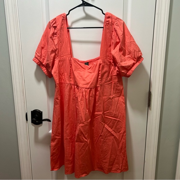 Coral Puff Sleeve Dress Wild Fable Size XXL - Picture 1 of 4
